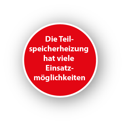 Die Teilspeicherheizung hat viele Einsatzmöglichkeiten.